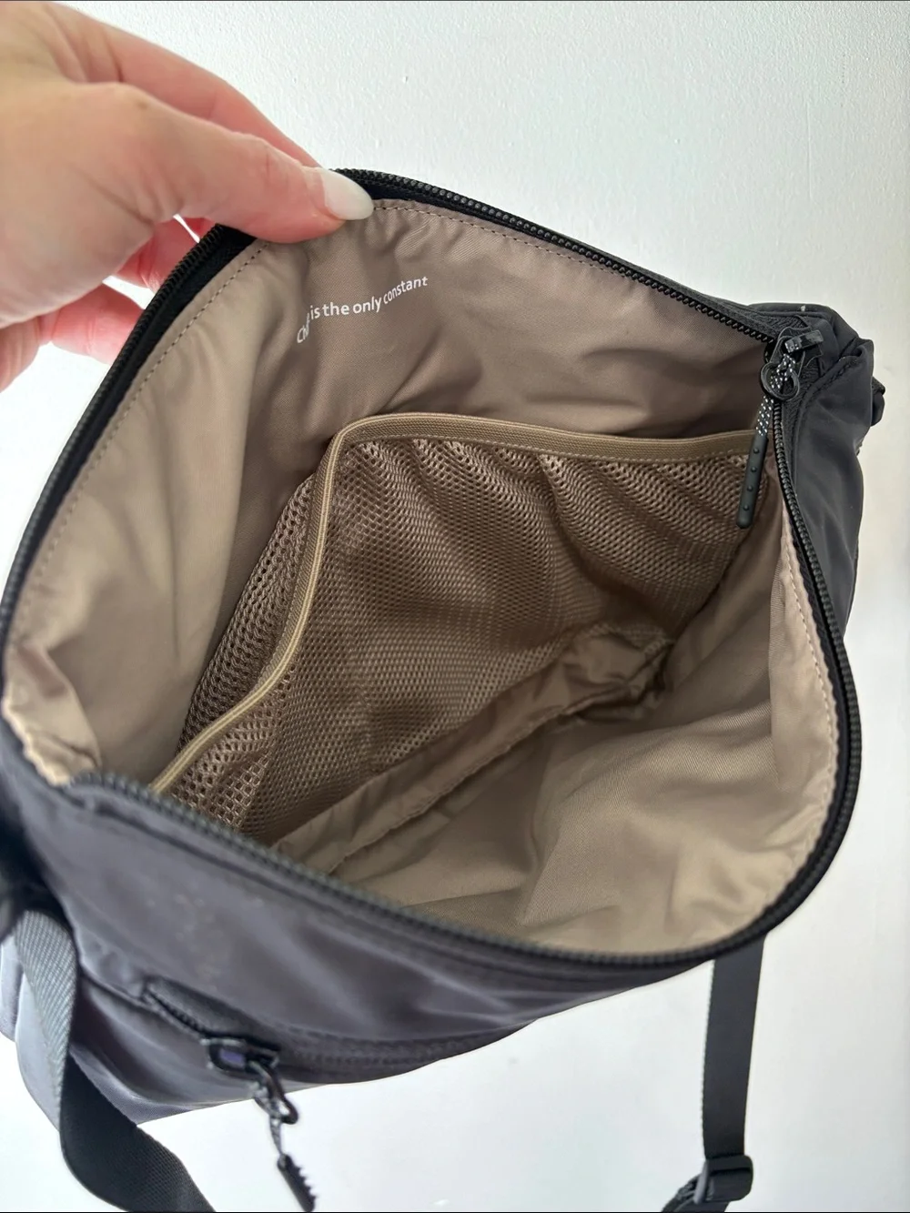 lululemon athletica Black Crossbody Messenger Bag & Changing Mat Insert